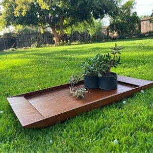 RARE MCM Mid Century Danish Large Wooden Tray by Designer Poul Knudsen Denmark